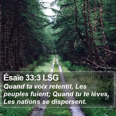 Ésaïe 33:3 LSG Bible Verse Image