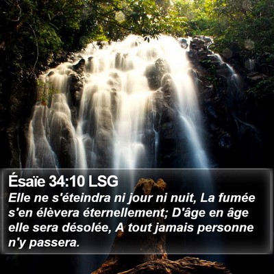 Ésaïe 34:10 LSG Bible Verse Image