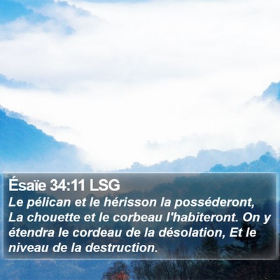 Ésaïe 34:11 LSG Bible Verse Image