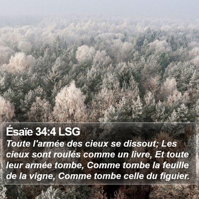 Ésaïe 34:4 LSG Bible Verse Image