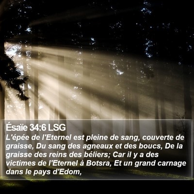 Ésaïe 34:6 LSG Bible Verse Image