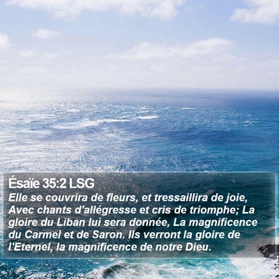 Ésaïe 35:2 LSG Bible Verse Image