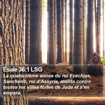 Ésaïe 36:1 LSG Bible Verse Image