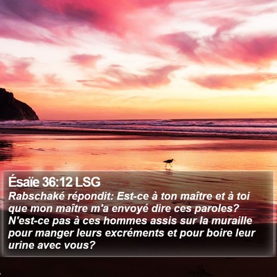 Ésaïe 36:12 LSG Bible Verse Image