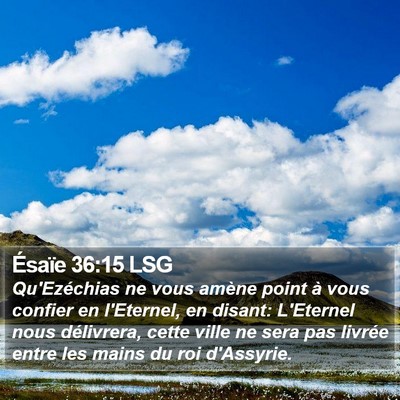 Ésaïe 36:15 LSG Bible Verse Image