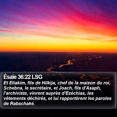 Ésaïe 36:22 LSG Bible Verse Image