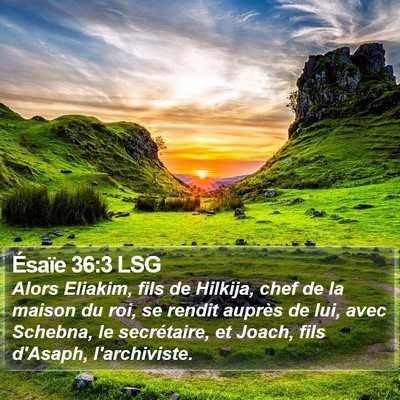Ésaïe 36:3 LSG Bible Verse Image