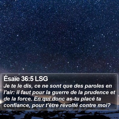 Ésaïe 36:5 LSG Bible Verse Image