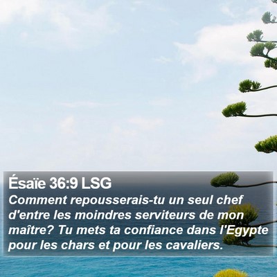 Ésaïe 36:9 LSG Bible Verse Image