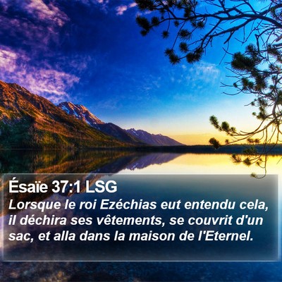 Ésaïe 37:1 LSG Bible Verse Image