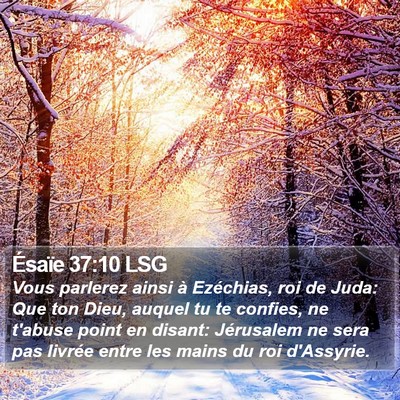 Ésaïe 37:10 LSG Bible Verse Image