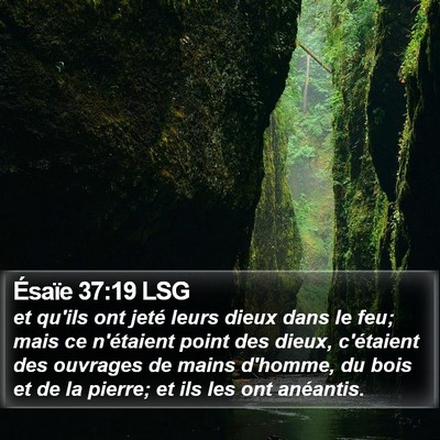 Ésaïe 37:19 LSG Bible Verse Image