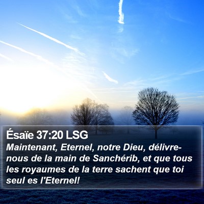 Ésaïe 37:20 LSG Bible Verse Image