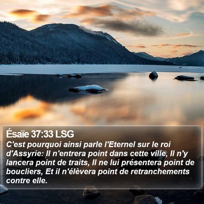 Ésaïe 37:33 LSG Bible Verse Image