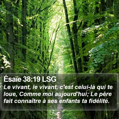 Ésaïe 38:19 LSG Bible Verse Image