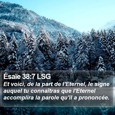 Ésaïe 38:7 LSG Bible Verse Image