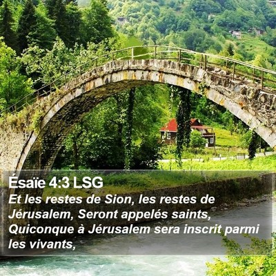 Ésaïe 4:3 LSG Bible Verse Image