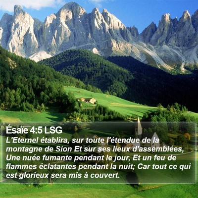 Ésaïe 4:5 LSG Bible Verse Image