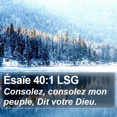 Ésaïe 40:1 LSG Bible Verse Image