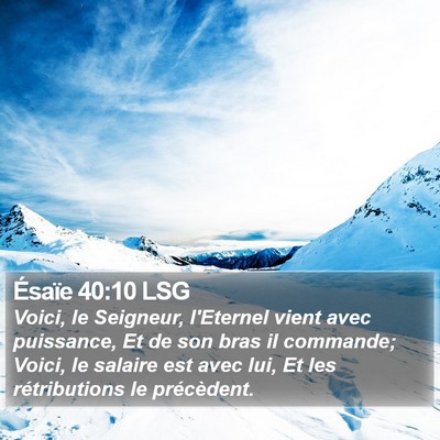 Ésaïe 40:10 LSG Bible Verse Image