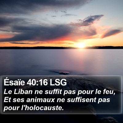 Ésaïe 40:16 LSG Bible Verse Image