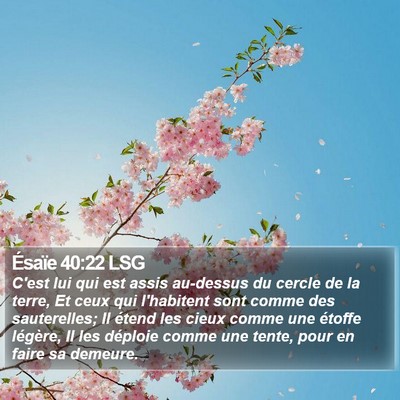 Ésaïe 40:22 LSG Bible Verse Image