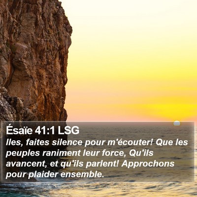 Ésaïe 41:1 LSG Bible Verse Image