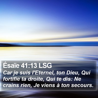 Ésaïe 41:13 LSG Bible Verse Image