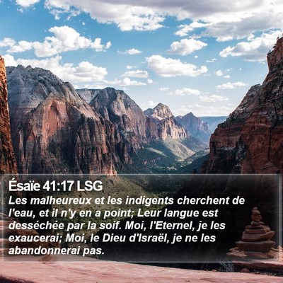 Ésaïe 41:17 LSG Bible Verse Image