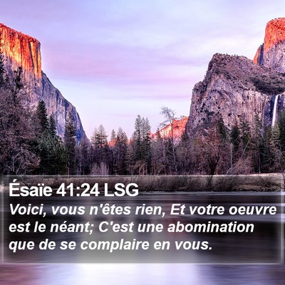 Ésaïe 41:24 LSG Bible Verse Image