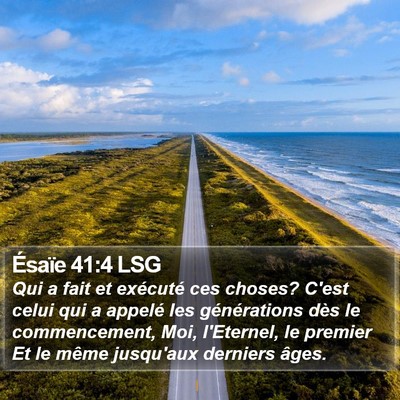 Ésaïe 41:4 LSG Bible Verse Image