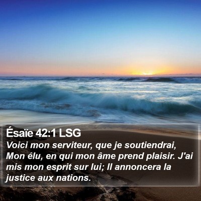 Ésaïe 42:1 LSG Bible Verse Image