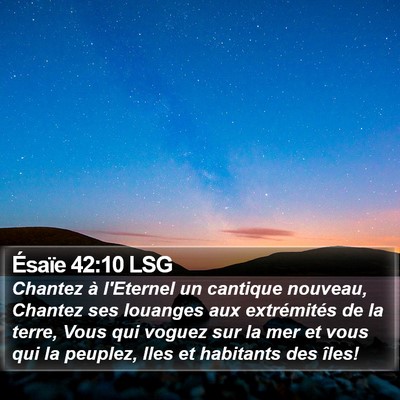 Ésaïe 42:10 LSG Bible Verse Image