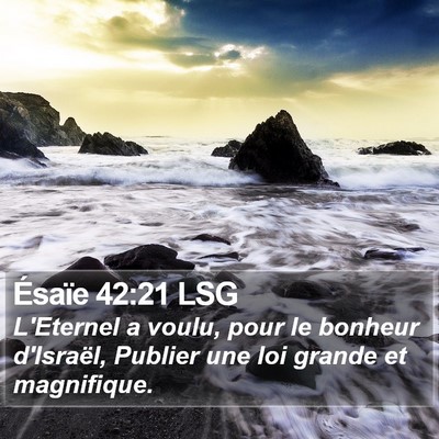 Ésaïe 42:21 LSG Bible Verse Image