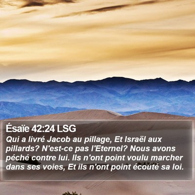 Ésaïe 42:24 LSG Bible Verse Image
