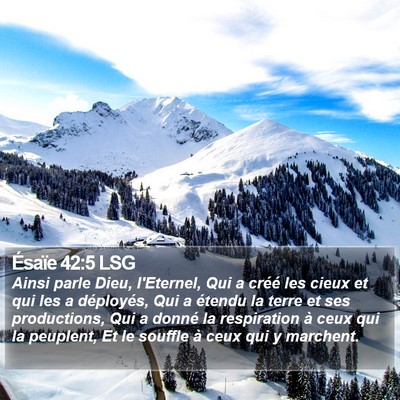 Ésaïe 42:5 LSG Bible Verse Image