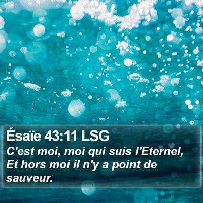 Ésaïe 43:11 LSG Bible Verse Image