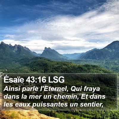 Ésaïe 43:16 LSG Bible Verse Image