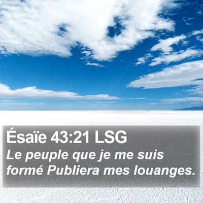 Ésaïe 43:21 LSG Bible Verse Image