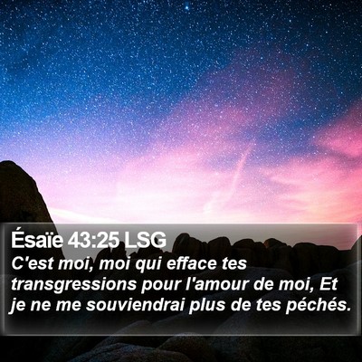 Ésaïe 43:25 LSG Bible Verse Image