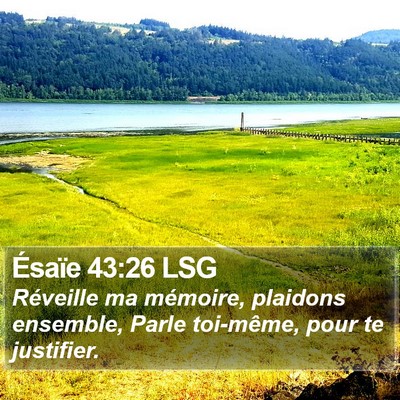 Ésaïe 43:26 LSG Bible Verse Image