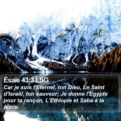 Ésaïe 43:3 LSG Bible Verse Image