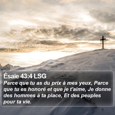 Ésaïe 43:4 LSG Bible Verse Image