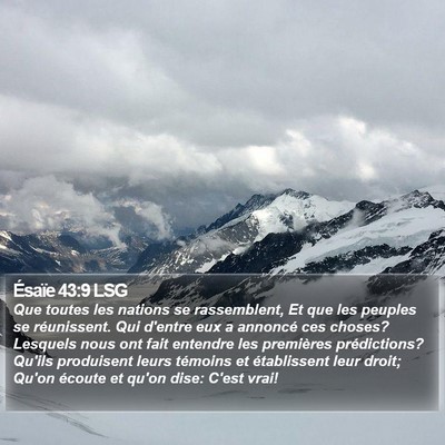 Ésaïe 43:9 LSG Bible Verse Image