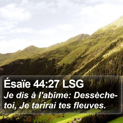 Ésaïe 44:27 LSG Bible Verse Image