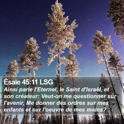 Ésaïe 45:11 LSG Bible Verse Image