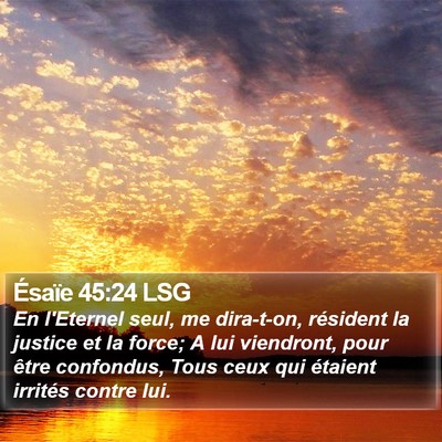 Ésaïe 45:24 LSG Bible Verse Image