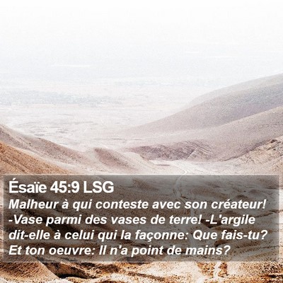 Ésaïe 45:9 LSG Bible Verse Image