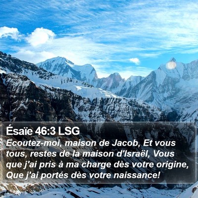 Ésaïe 46:3 LSG Bible Verse Image
