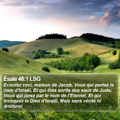 Ésaïe 48:1 LSG Bible Verse Image